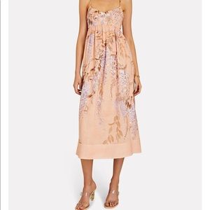 ZIMMERMANN Rosa Floral Linen Midi Dress